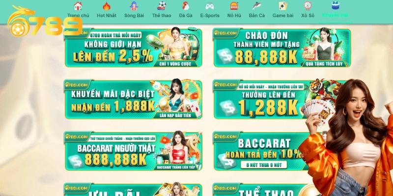 Trang web 6789 casino có nhiều ưu đãi ngon